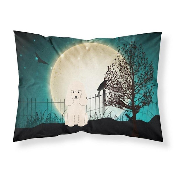 Micasa Halloween Scary Poodle White Fabric Standard Pillowcase, 20.5 x 0.25 x 30 in. MI219385 - main